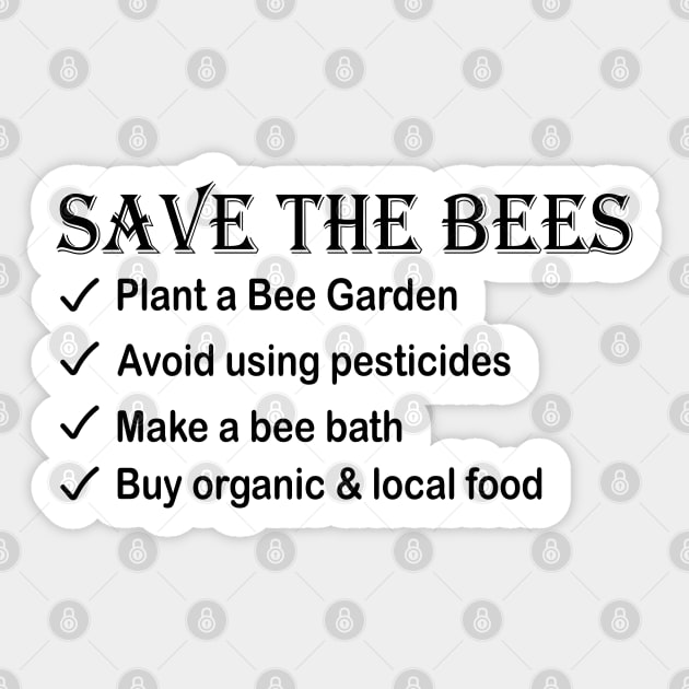 Action You Can Take to Help Save The Bees World Bee Day Sticker by TheMegaStore